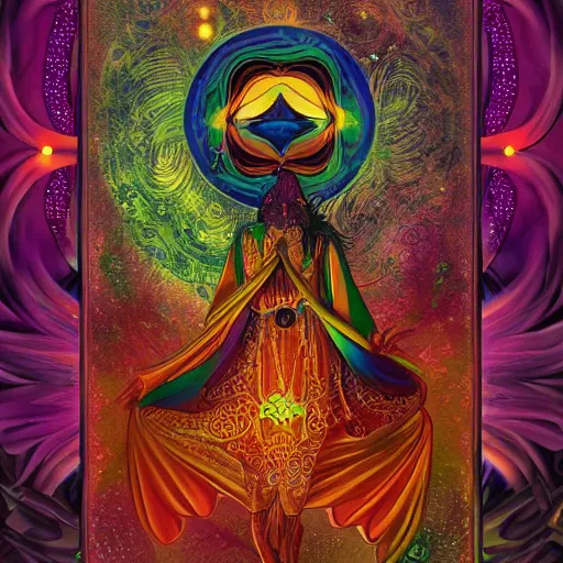 tarot, shamanic, beautiful colors, psychedelic, | Stable Diffusion
