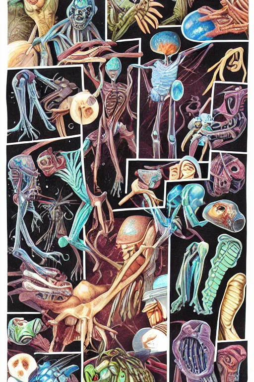 Image similar to anatomy of aliens book page