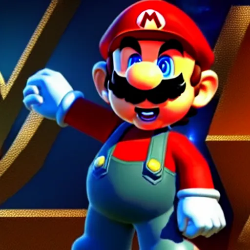 Image similar to super mario as a mortal kombat 1 1 fighter. fatality, brutality, finish him, unreal engine 5