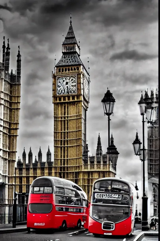 Image similar to london, in style of bo lundberg