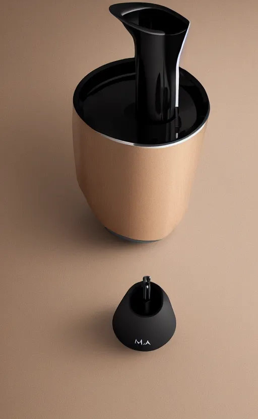 Image similar to a stylish handheld electric coffee grinder ; designed by marc newsom, zaha hadid, blonde, joseph and joseph, dieter rams ; natural materials ; industrial design ; behance ; le manoosh ; pinterest ; if design award ; reddot design award