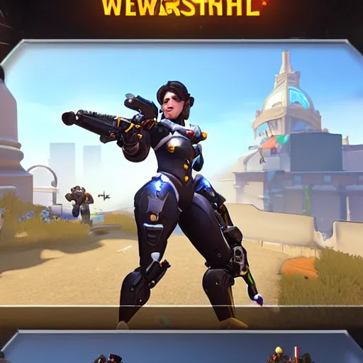 Image similar to screenshot from the game overwatch