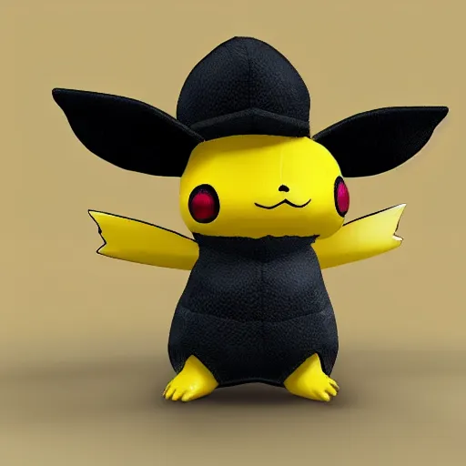 Image similar to 3 d pikachu, dark souls 3 style