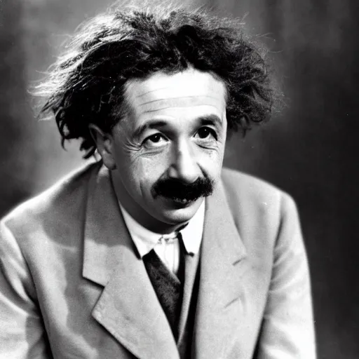 Prompt: young albert einstein as a hollywood actor