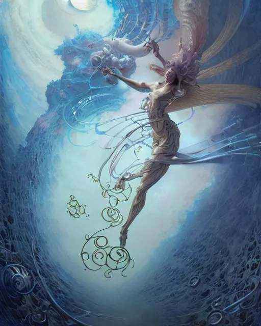 Image similar to a single floating wand, tarot card, fantasy composition made of fractals, ultra realistic, wide angle, intricate details, the fifth element artifacts, highly detailed by peter mohrbacher, hajime sorayama, wayne barlowe, boris vallejo, aaron horkey, gaston bussiere, craig mullins