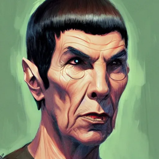 Image similar to Full portrait of Spock, Greg Rutkowski