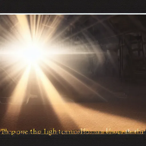 Prompt: the power of the light into the light, cinematic scene