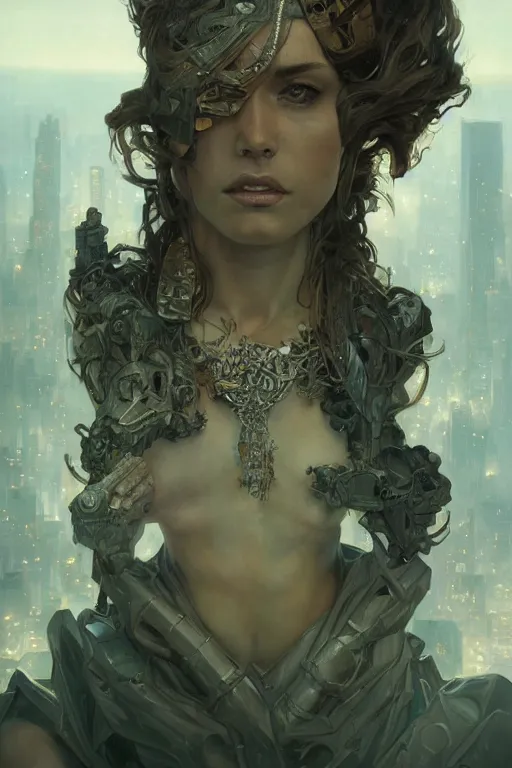 Prompt: portrait of a hulking concrete titan, modern urban center, godlike, full body, fantasy, intricate, elegant, highly detailed, digital painting, artstation, concept art, sharp focus, illustration, art by artgerm and greg rutkowski and alphonse mucha