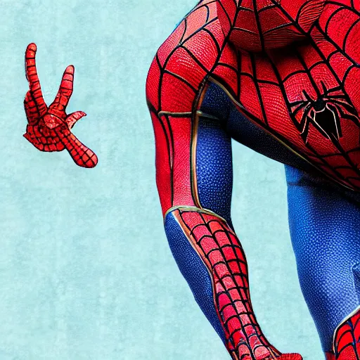 Prompt: spiderman suit with bunny ears, digital art, high definition