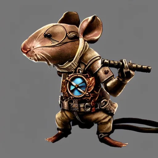 Image similar to a rat with steampunk googles, from Lineage 2