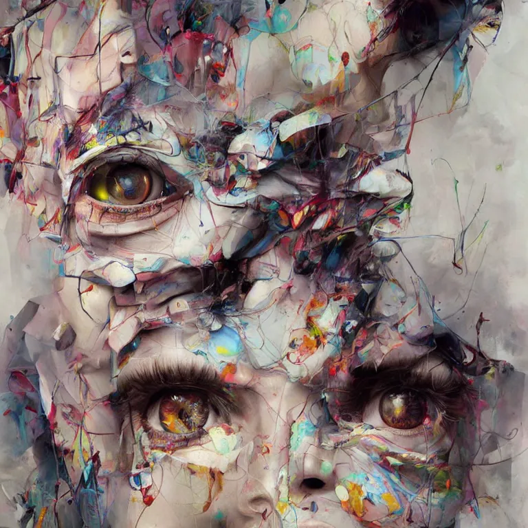 Prompt: million eyes in the style of adrian ghenie, 3 d render, esao andrews, jenny saville, surrealism, dark art by james jean, ross tran