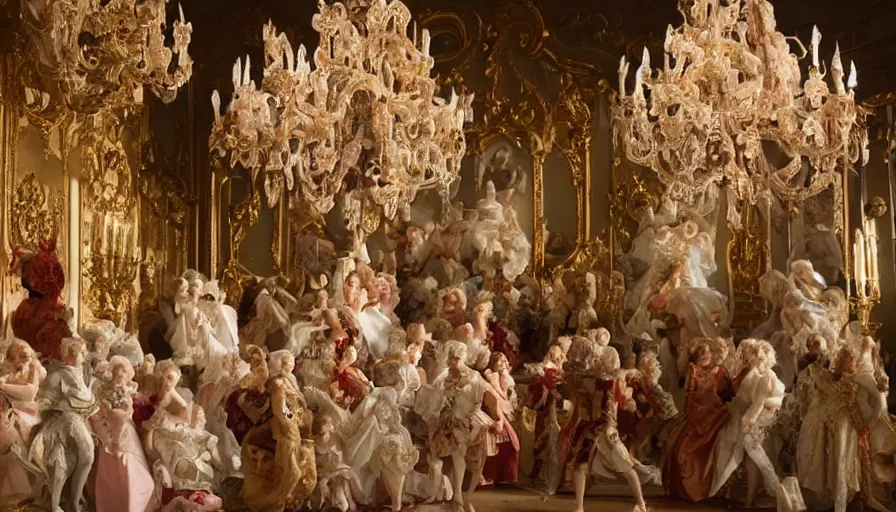 Image similar to Big budget movie about rococo style hell