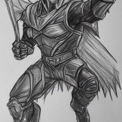 Image similar to a highly detailed sketch drawing of a man wearing a epic shadow hero costume