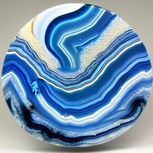 Prompt: waves made of agate