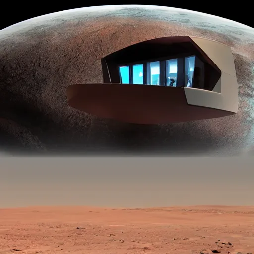 Image similar to futuristic house on mars