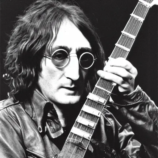Prompt: John Lennon death metal vocalist