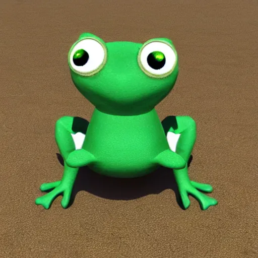 Image similar to froggy chair, 3d model, animal crossing, froggy chair, adorable, cute, detailed