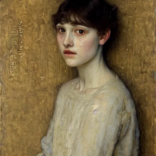 Prompt: a painting by edgar maxence