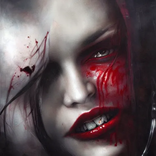 Prompt: the last vampire in london by raymond swanland, highly detailed, dark tones