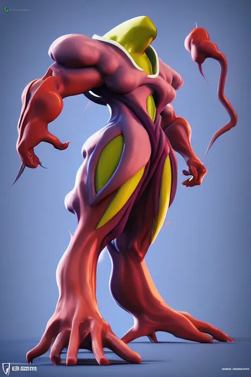 Image similar to “ earthworm jim. front on, symmetrical, character design, amazing depth, dramatic pose, 3 d octane cycle unreal engine 5, volumetric lighting, cinematic lighting, cgstation artstation concept art ”