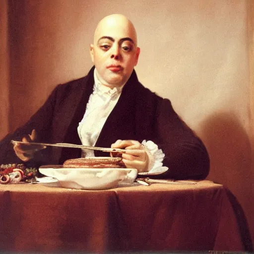 Image similar to George Frederic Handel eating cake