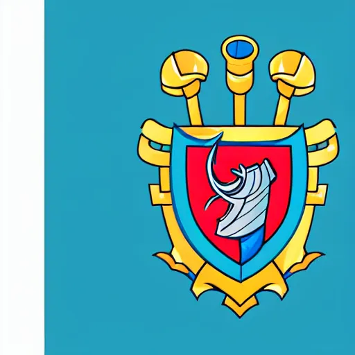 Prompt: coat of arms depicting a silver ship and a gust of wind, art by ori toor, sticker, colourful, illustration, highly detailed, simple, smooth and clean vector curves, no jagged lines, vector art, smooth