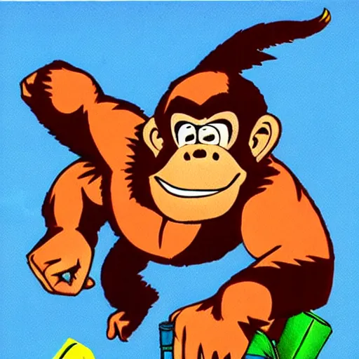 Prompt: Artwork of Donkey Kong by John Buscema