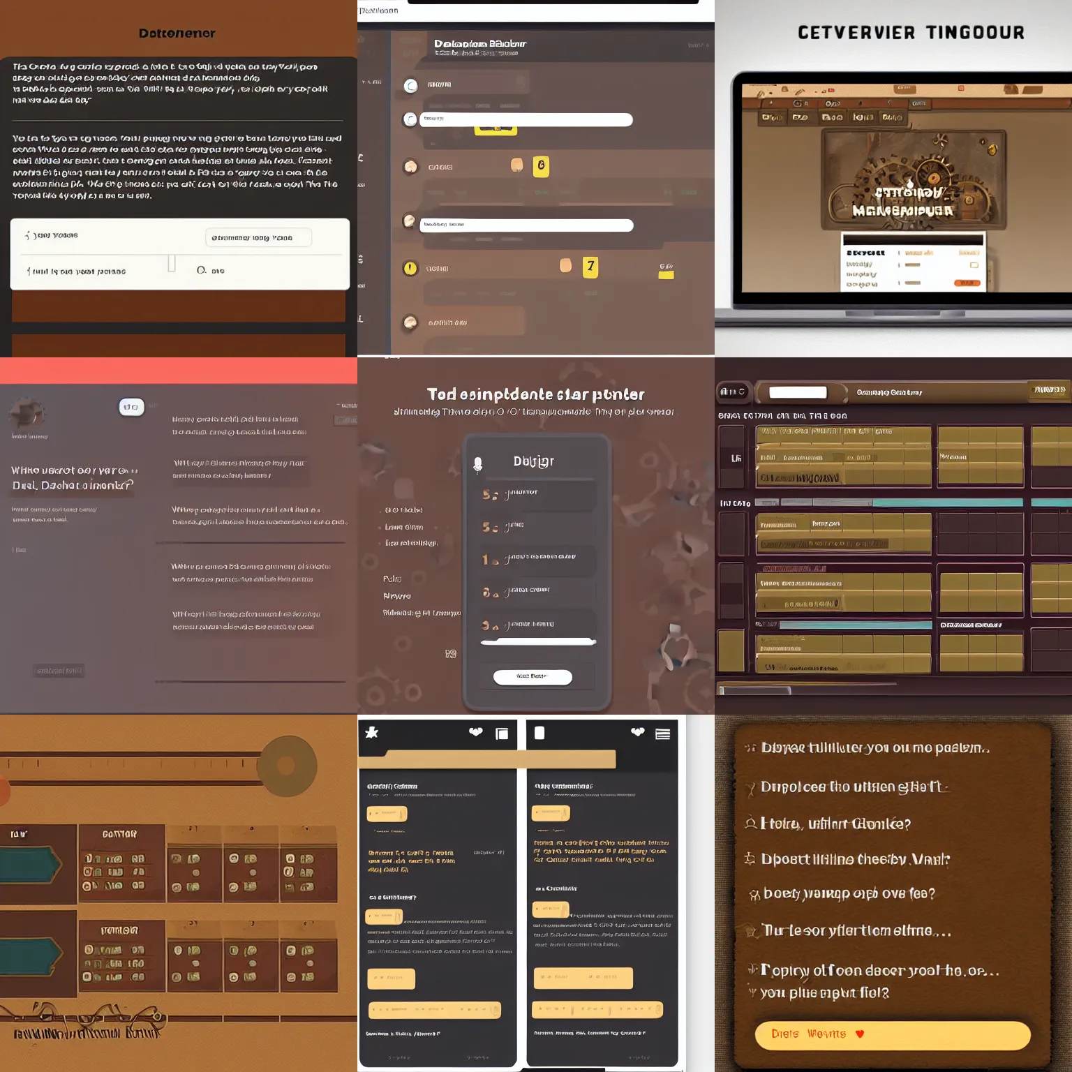 Prompt: steampunk datepicker component, ux, ui, design