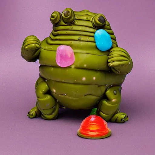 Image similar to tardigrade made of candy