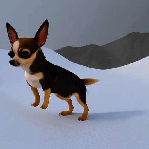 Image similar to chihuahua in style of pow patrol, render, high quality