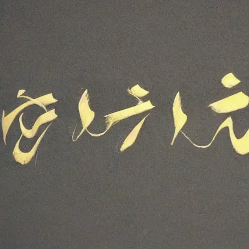 Prompt: arabic chinese script