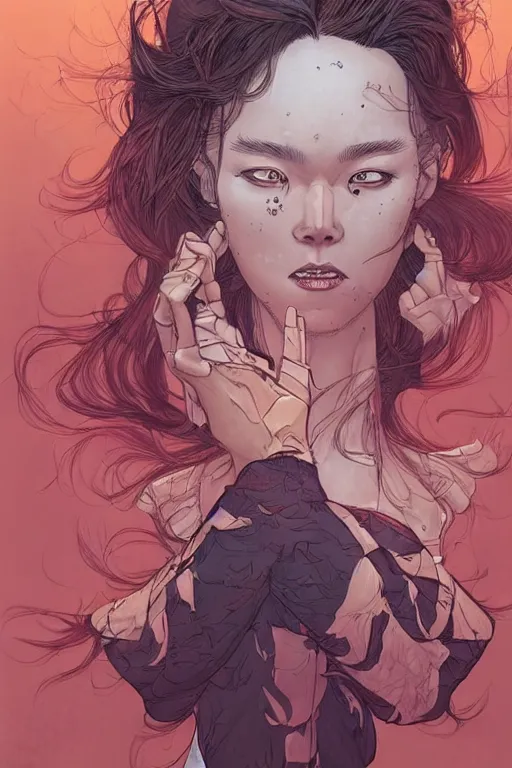 Image similar to something wrong with you, art by jacqueline e, color by bo feng lin