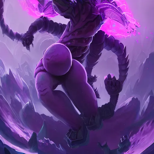 Image similar to arcane style void creature, violet spike smoke, bright art masterpiece artstation. 8k, sharp high quality artwork in style of Jose Daniel Cabrera Pena and Greg Rutkowski, concept art by Tooth Wu, blizzard warcraft artwork, hearthstone card game artwork, violet flower, violet flower, violet flower, portal