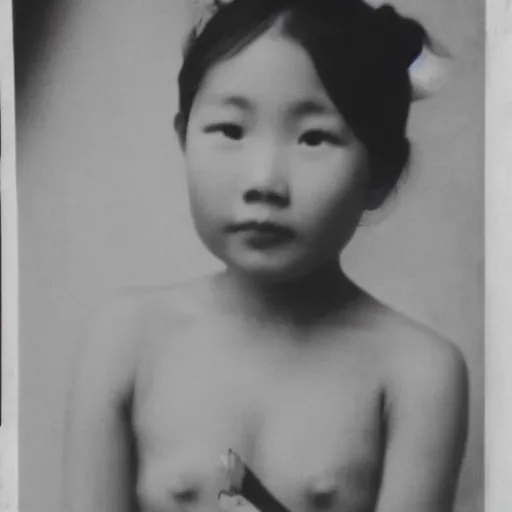 Image similar to black and white photo of an asian girl