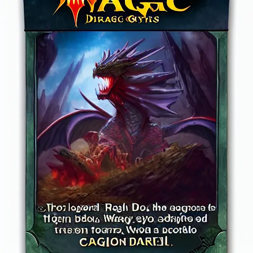 Image similar to magic the gathering style dragon