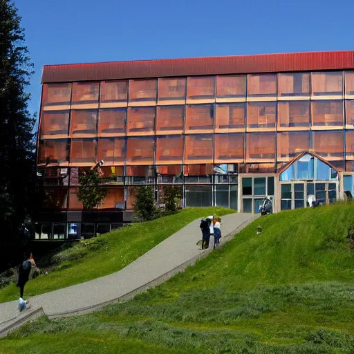 Prompt: norwegian university outside