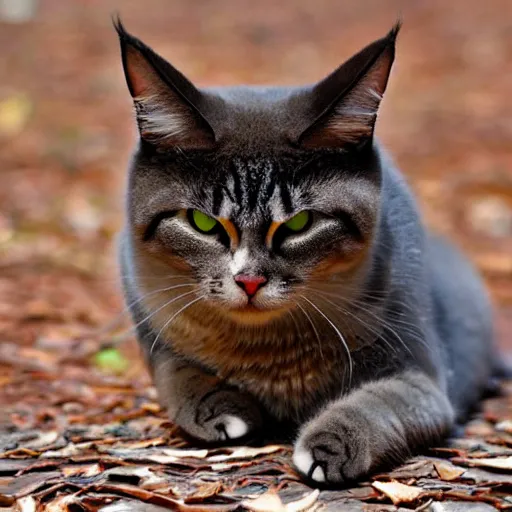 Image similar to Angry cat.