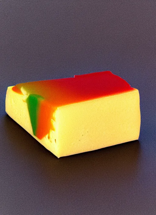 Image similar to rainbow piece of cheese, egon schiele, detailed, octane render