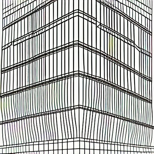 Image similar to an architectural dream, line vector art