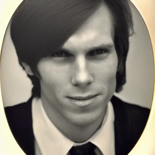 Prompt: A photograph portrait of Jerma985 with medium length wavy hair, a combover and wearing late 1970s popped collared menswear in the late 1970s, taken in the late 1970s, grainy, taken on a 1970s Polaroid Camera, realistic, hyperrealistic, very realistic, highly detailed, very detailed, extremely detailed, detailed, digital art, trending on artstation, colorized photo, colored photo, detailed face, very detailed face