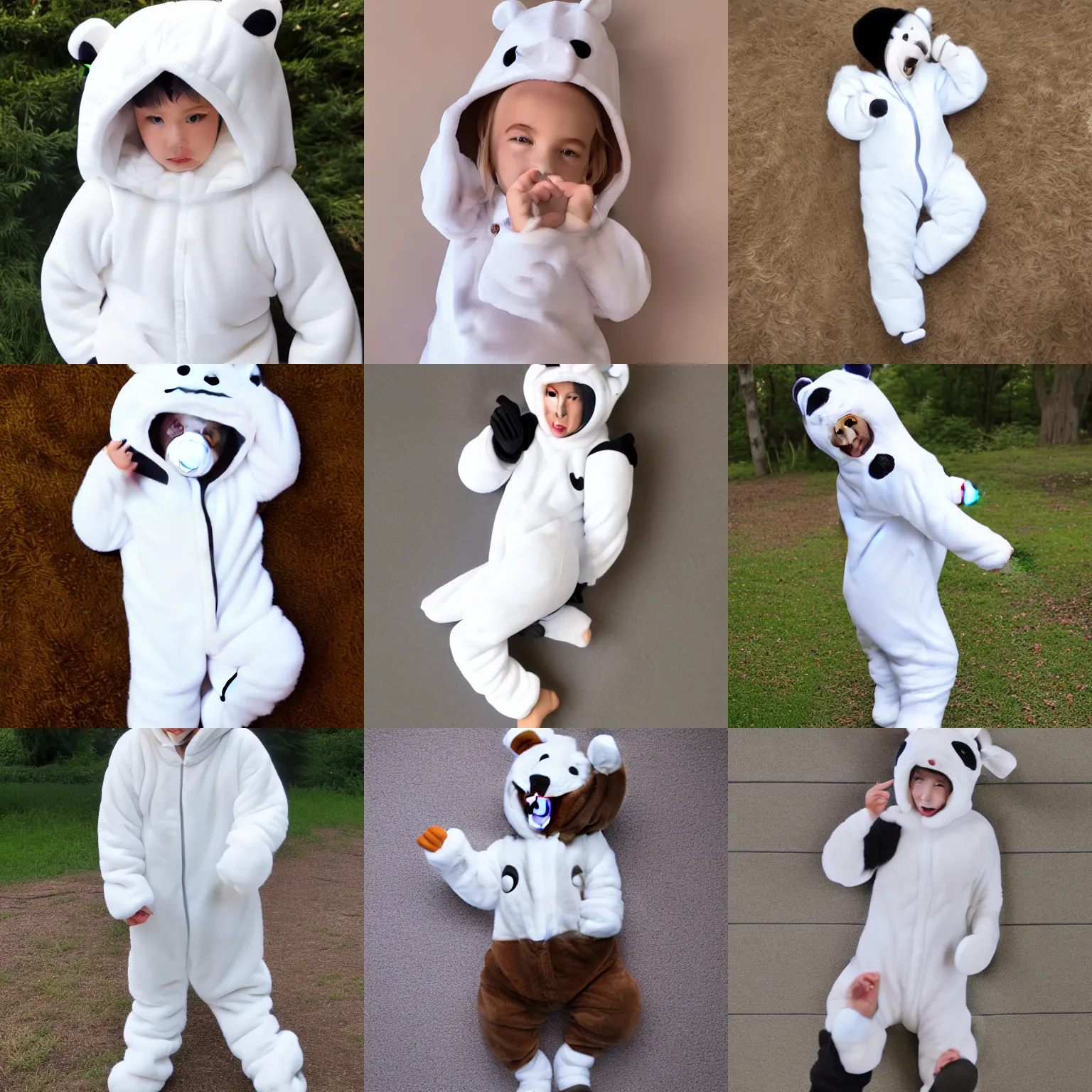 Prompt: a full bofy white bear kigurumi, product view, 8k, realistic