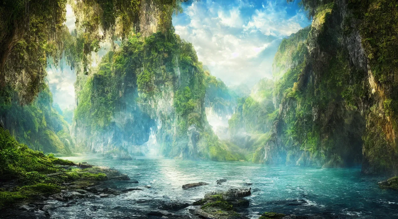 Prompt: Windows 10 default wallpaper, realistic matte painting,