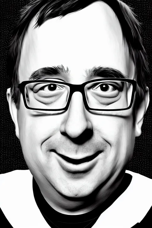 Image similar to full length illustration of linus torvalds, digital painting, trending on art station and devian art, pop art, low polygons illustration