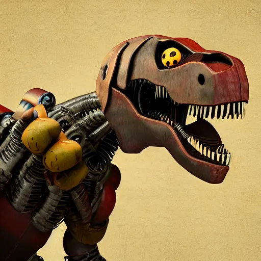 A T Rex As A Fnaf Animatronic Photorealistic Octane Stable