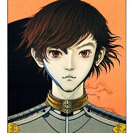 Image similar to prompt : portrait of knight painted in miyazaki color style drawn by katsuhiro otomo and takato yamamoto, inspired by fables, china doll face, smooth face feature, intricate oil painting, high detail, sharp high detail, manga and anime 2 0 0 0