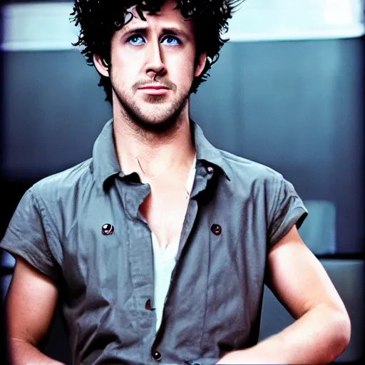 Image similar to Ryan Gosling as Spike Spiegel from Cowboy Bebop, live action, extremely detailed, photography