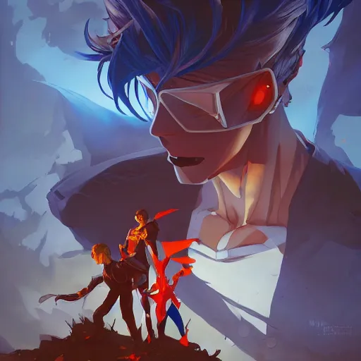 Image similar to hero world trigun, behance hd by jesper ejsing, by rhads, makoto shinkai and lois van baarle, ilya kuvshinov, rossdraws global illumination