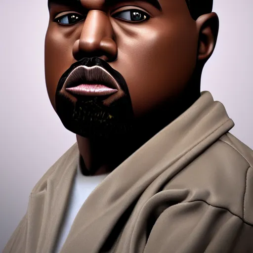 Image similar to hyperrealistic image of ( ( kanye west ) ) conway twitty, stunning 3 d render inspired by istvan sandorfi & greg rutkowski, perfect facial symmetry, dim volumetric cinematic lighting, 8 k octane comprehensive render, extremely mega hyper - detailed and lifelike attributes & atmosphere, intricate, realistic flesh texture, masterpiece, artstation, stunning,