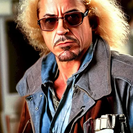 Image similar to robert downey jr as doc brown