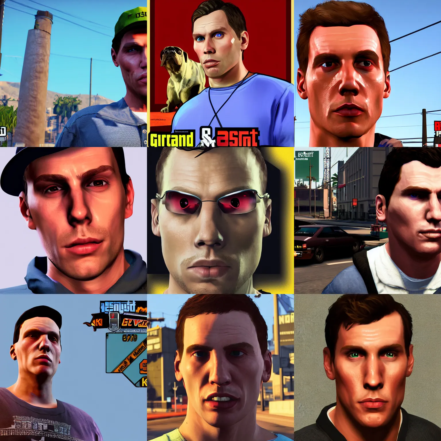 Prompt: portrait of jerma985 in grand theft auto V, gaming, detailed, 4k